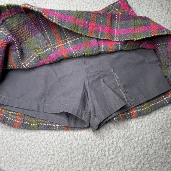 Gymboree Mini Skirt Girls 4 Plaid Gray Pink Wool Blend Skort Bundle - Picture 6 of 10